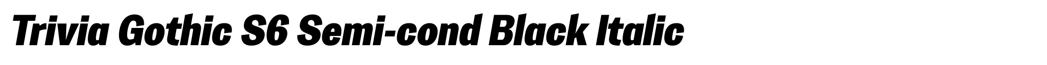 Trivia Gothic S6 Semi-cond Black Italic image